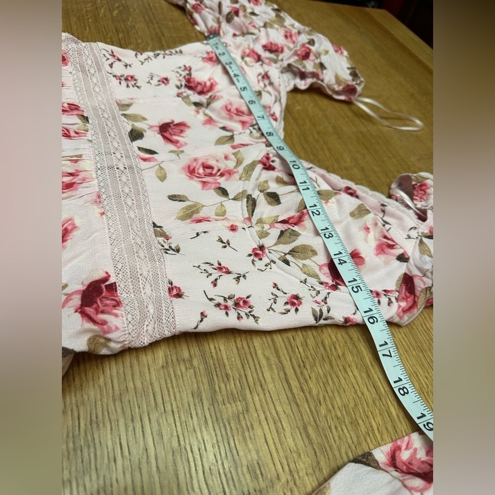 Altar’d State NWOT Kate Mini Floral dress corset underwire top sz Large, 16” p2p - Picture 10 of 11